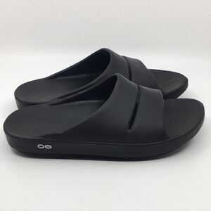 Oofos Ooahh Black Slides Sandals Unisex EU 42 M9 W11 Recovery Therapy slides